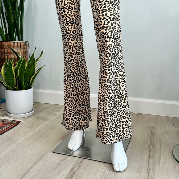 NWT Nasty Gal Leopard Print Flares - Picture 7 of 14
